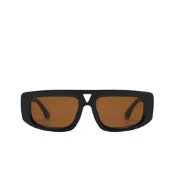 AUGEN Unisex Brown Lens & Black Rectangle Sunglasses with image 2
