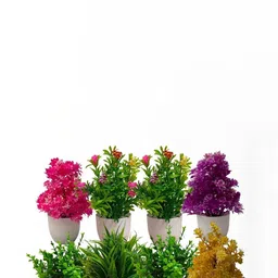 Dekorly Multi Plastic Artificial Flowers & Plants With Pot-picture-13