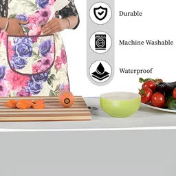 Aura Cream-Color & Pink Printed WaterproofAprons image 2