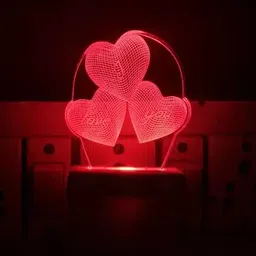 xaze craft the HEART Night Lamp 3d illusion (01) Wall Lights Lamp Shade image 4