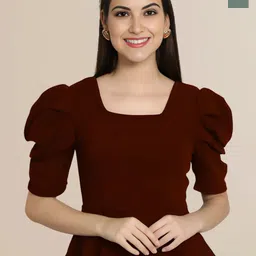 Mast & Harbour Women Pack of 2 Puff Sleeve Top-picture-15