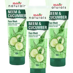 Multani Naturals Set Of 3 Neem & Cucumber Face Wash - 65 ml Each-image-22