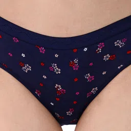 SHREE GANESH FASHION Pack Of 2 Floral Printed Pure Cotton Bikini BriefsLYCRA BK BL 002 S image 3