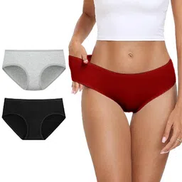 Diving Deep Women Pack of3 Cotton Hipster Briefs-image-67