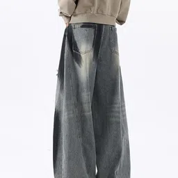 StyleCast Men Comfort Baggy Mid-Rise Low Distress Light Fade Stretchable Jeans image 2