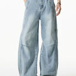 StyleCast x Revolte Men Wide Leg Mid-Rise Light Fade Jeans image 5