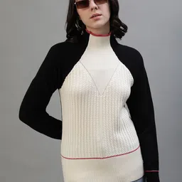 Iconic Women Colourblocked Pullover-picture-24