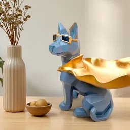 SkyKey Grey & Gold-Toned Glossy Figurine Showpiece-picture-20