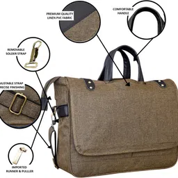 ds enterprise official Men Khaki Messenger Bag image 4