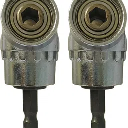 2pc 105 Degree Right Angle Drill adaptor Or 6.35mm 1/4inch Hex Shank Power & Hand Tool Kit-image-21