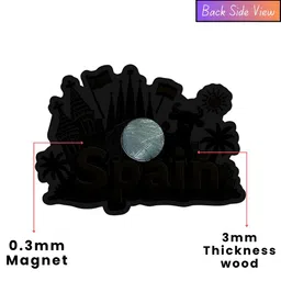 GIFTODAY Set Of 2 White & Yellow Spain Printed Decorative Magnets image 2