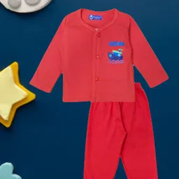 FASHION GRAB Infant Kids Printed Pure Cotton Shirt With Trouser-picture-35