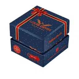 LOUIS DEVIN Men Brass Embellished Dial & Textured Straps Analogue Watch LD-G042-BLUE image 5