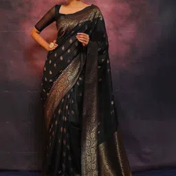 SHRIADINATH Woven Design Silk Blend Saree-picture-23