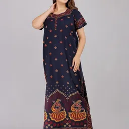 AAKARSHANA Printed Maxi Nightdress image 2