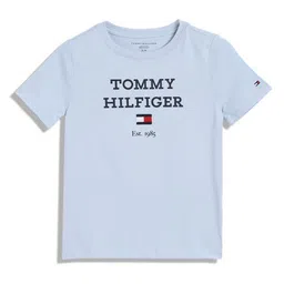 Tommy Hilfiger Boys Typography Printed Round Neck Cotton T-shirt-picture-38