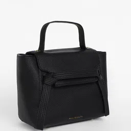 HAUTE SAUCE by Campus Sutra Women Textured Swagger Leather Handheld Bag image 4