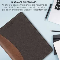 zestale PU Leather Multipurpose File Folder/Document Holder/certificate file(20 Leaves) image 2