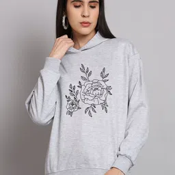 SZN Women Printed Hooded Sweatshirt image 5