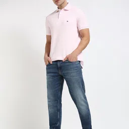 Tommy Hilfiger Men Solid Polo Collar Cotton T-shirt image 3