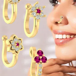 VAMA Cubic Zirconia Stud Nosepin image 2