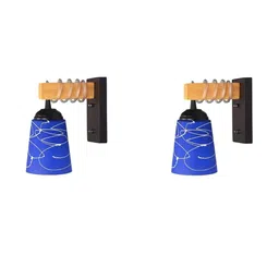 SOMIL Blue Glass Cylinder Printed Wall Lamps-picture-36
