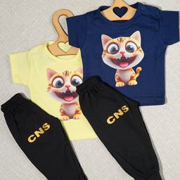 CRAZE N STITCH Boys Multi Cotton Solid Tshirts-picture-48
