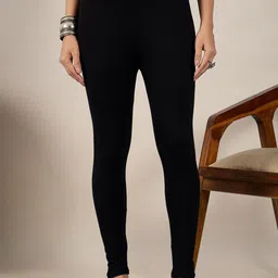BUY NEW TREND Women Mid-Rise Pure Cotton Slim Fit Ankle-Length Leggings-image-12