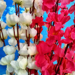 goodvibes Trendy Homes Multi Bunch Multicolor Cherry Blossom Artificial Flower image 4