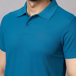 TRIUS Men Solid Polo Collar T-shirt image 4