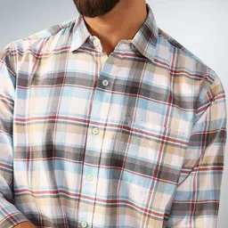 ENSPYR Men Checked Printed Cotton Shirt image 3