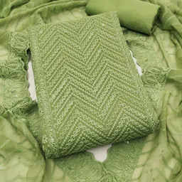 LeeliPeeri Designer Embroidered Unstitched Dress Material-image-64