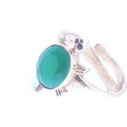 RAVIOUR LIFESTYLE Green Brass Pearls Finger Ring-image-57