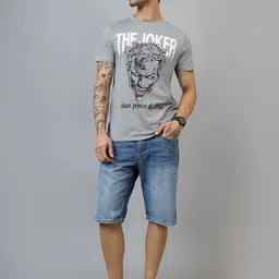 Free Authority Joker Typography Round Neck Pure Cotton Printed T-Shirt image 2