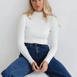 DressBerry Women White Sweaters-image-8