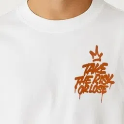 SUN 'N' SUMMER Men Typography Printed Round Neck Oversized T-shirt image 2