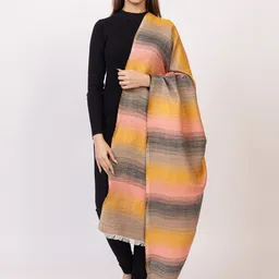 TILLAARI Striped Shawl With Fringed Border-picture-10