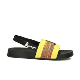 Buxton Men Yellow & Black Sliders Flip Flops image 4