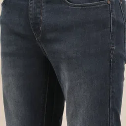 Turtle Men Tapered Fit Mid-Rise Light Fade Narrow Fit Cotton Denim Stretchable Jeans image 4