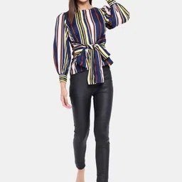 SZN Striped Crepe Top image 2