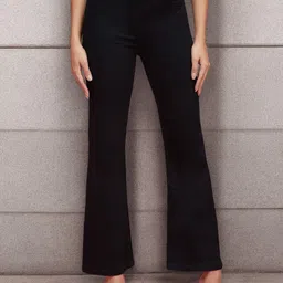 DressBerry Women Cotton Wide Leg High-Rise Heavy Fade Jeans-image-15