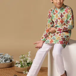 BAESD Boys Printed Regular Kurta with Trousers image 2