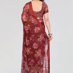 Moda Rapido Floral Poly Georgette Designer Saree image 4