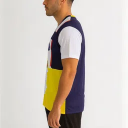 dostitch Men Dri-FIT Graphic Printed V-Neck T-shirt-image-57