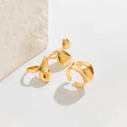 Jewels Galaxy Set Of 3 Gold-Plated Finger Rings image 5