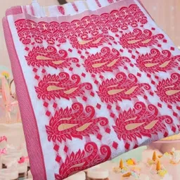 kanokanjoli Woven Jamdani Handloom Cotton Blend Saree-picture-34