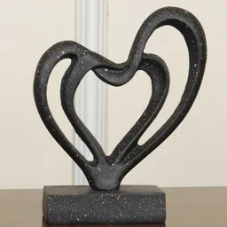 casacraft from pepperfry Heart Within Heart Black Artifact (St Black) image 2