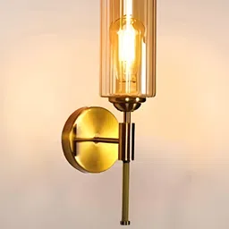 KINIS Gold-Toned Cylinder Shaped Metal Wall Lamp image 4