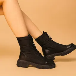 MyMy footwear Women Round Toe Combat Boots image 2