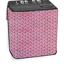 The Furnishing Tree Pink PVC Washing Machine Covers-picture-14